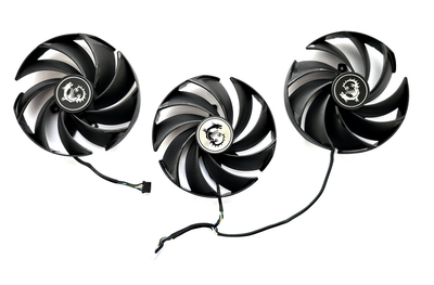 Вентилятор PowerLogic для видеокарты MSI Gaming X Trio RTX 4070 4080 4090 (orgnl) PLD10020B12H (PLD10010B12H) комплект 3шт (№527)