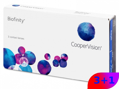 Контактні лінзи CooperVision Biofinity -7,5 (3 шт + 1 шт у подарунок)