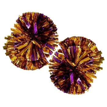 Помпони гантелі для черлідингу двокольорові SP-Sport Pom-Poms 0863 2шт Gold-Purple