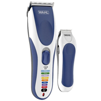 Набір для стрижки WAHL Color Pro Cordless мережа+акум. триммергребінецьножиці сталь синій