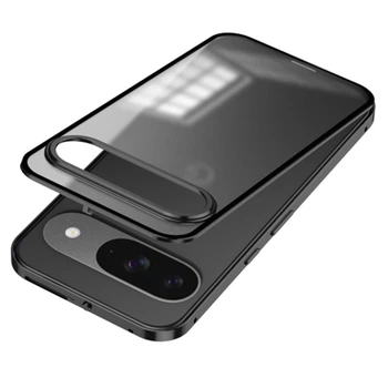 Противоударный чехол накладка Metal Glass для Google Pixel 9 / 9 Pro black