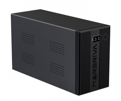 ДБЖ Marsriva MR-UF1000, 1000ВА/600Вт, Line-Interactive, LED version, 3хSchuko, 2*12V/9Ah