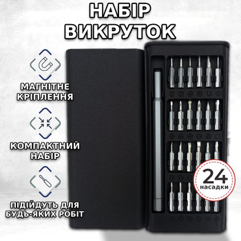 Набор мини отверток 24 в 1 для телефона радиотехники и точных работ, комплект магнитных бит из 25 предметов