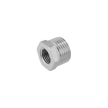 Футорка латунна LexLine 1/2"×1/4" НВ (зовнішня-внутрішня різьба), нікельована, PN10