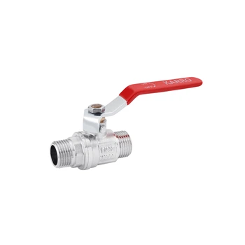Кран кульовий Karro Standart+ 1/2" НН, латунний, PN40, ручка важіль, нікельований