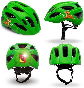 Kask dla dzieci Crazy Safety Cute 54-58 cm Zielony (0727040593636)