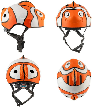 Kask dla dzieci Crazy Safety Fish 49-55 cm Pomarańczowy (5744001769003)