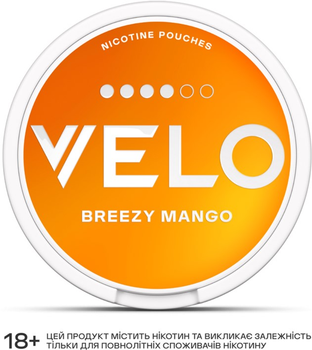 Безтютюнові нікотинові подушечки VELO Breezy Mango Класичний (4820270362990)