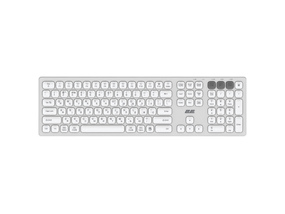 Клавіатура 2E KS270 Silver/White (KS270WBWH_UA)