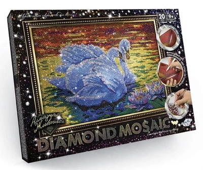 Алмазна мозаїка Danko Toys Diamond Mosaic Лебідь DM-01-02