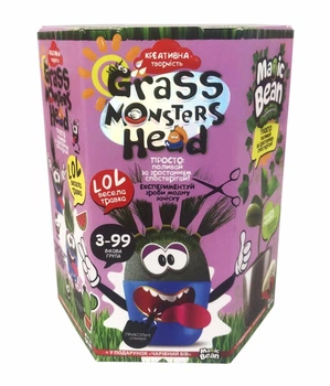 Набор для проращивания Danko Toys Grass Monsters Head (укр) GMH-01-03U