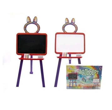 Детский мольберт для рисования Doloni 110-130 с аксессуарами красно-фиолетовый 013777/5