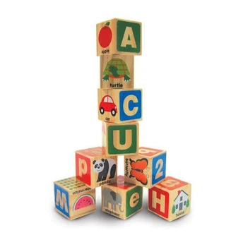 Обучающие деревянные кубики "Цифры / Буквы" Melissa&Doug 26 шт (MD2253)