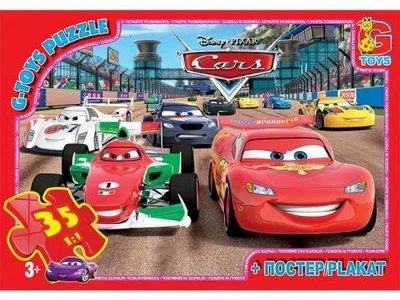 Пазли G-Toys "Тачки" 35 елементів + постер 21 х 30 см Z10215
