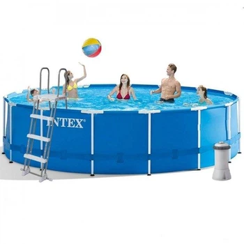 Каркасный круглый бассейн Intex Metal Frame 16805 л 457х122 см с функциональными аксессуарами 28242 NP