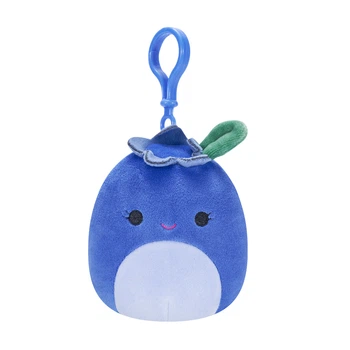 Мягкая игрушка на клипсе для рюкзака SQUISHMALLOWS Черника Блубби 9 см