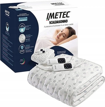 Электро простынь Imetec 6 режимов, таймер хлопок 150x160 см 150 Вт Италия