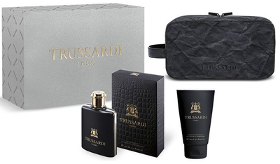 Набір для чоловіків Trussardi Uomo Туалетна вода 100 мл + Гель для душу 100 мл + Косметичка (8059036000104)