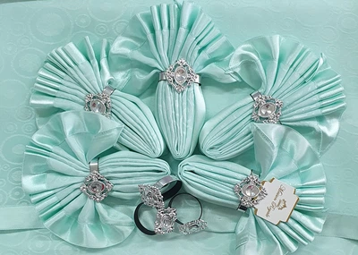 Скатерть Kurdeleli Set Maison Royale 160x220+8 psc Mint