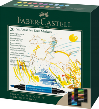 Zestaw markerów Faber-Castell dwustronne 20 szt (4005401620204)