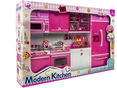 Zestaw mebli kuchennych LEAN Toys Modern Kitchen z akcesoriami (5905884457344)