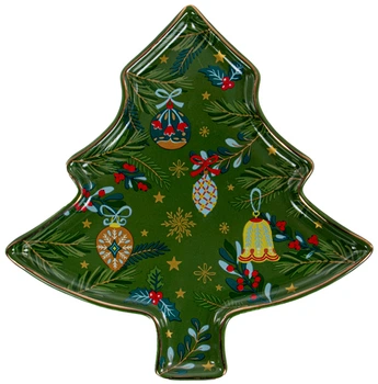 Блюдо новогоднее Lefard Green Christmas 18 см (922-072)