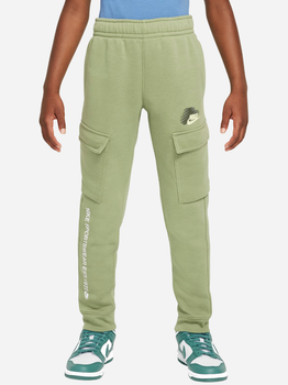 Підліткові теплі спортивні штани на флісі для хлопчика Nike B Nsw Si Cargo Pant Bb HM4337-386 137-147 см M Зелені (197599790518)