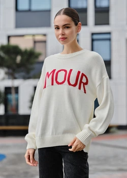 В'язана жіноча кофта Staff amour milk oversize ML