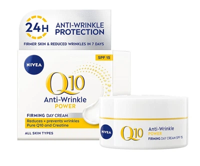 Зволожуючий денний крем Nivea проти зморшок Q10 Plus з кератину 50 мл (4005900545787)