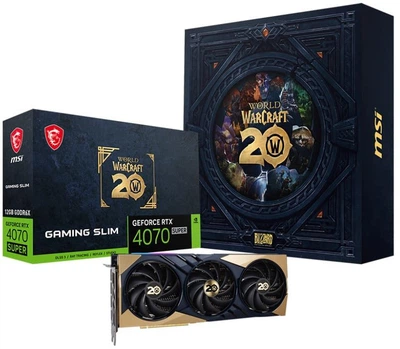 Відеокарта MSI RTX 4070 SUPER 12G GAMING SLIM World of Warcraft EDITION (RTX 4070 SUPER 12G GAMING SLIM WOW) (GDDR6X, 192 bit, PCI-E 4.0 x16)