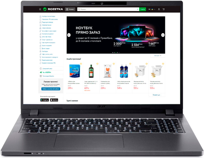 Ноутбук Acer TravelMate P2 16 TMP216-41-TCO-R2G0 (NX.BB2EU.004) Steel Gray