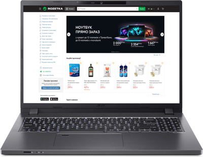 Ноутбук Acer TravelMate P2 16 TMP216-51-G2-TCO-35LV (NX.BB7EU.001) Steel Gray