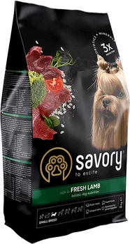 Сухий корм для собак малих порід Savory зі свіжим м'ясом ягняти