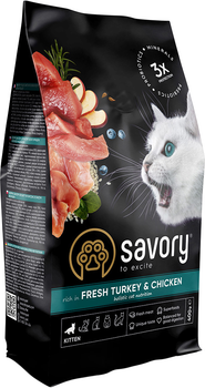 Корм для котят Savory со свежим мясом индейки и курицы