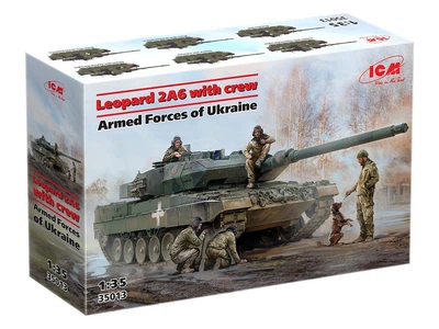 Сборная модель Танк Leopard 2A6 ВСУ с экипажем ICM (35013)