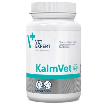 Пищевая добавка Vet Expert KalmVet для кошек и собак для уменьшения симптомов стресса 1 капсула (5907752658709)