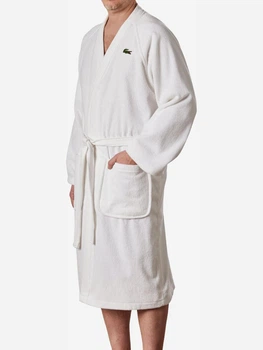 Халат мужской хлопковый летний Lacoste 811401070 One Size Белый (1159818723)
