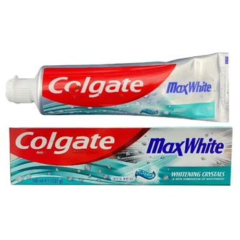 Зубная паста Colgate Max White Макс блеск Кристальная мята, с отбеливающими пластинками, 100 мл