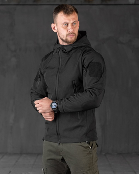 Демісезонна тактична куртка Soft Shell Silver Knight Windstoper Black ор XXL