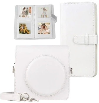 Набор фотоальбом + противоударный чехол для Fujifilm Instax Square SQ1/SQ6/SQ40, белый