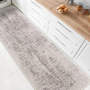 Прорезиненный Безворсовый Коврик на Кухню Kitchen 19726101 67х120 см Кремовый+Бежевый