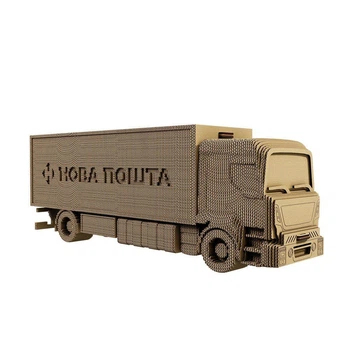 3D Пазл Картонный Cartonic Грузовик Новой почты 180 деталей