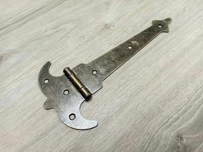 Петля накладная декоративная Стрела R100х160 (Античная бронза)