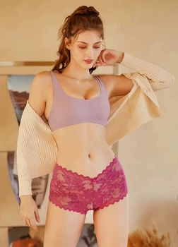 Женские кружевные трусики шортики Perfect Summer (1523-48) Малиновый XL FINETOO (48)