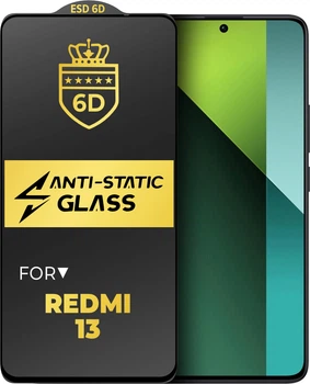 Защитное стекло 6D Anti-Static Xiaomi Redmi 13 (4G/5G) Glass Shield (38186)