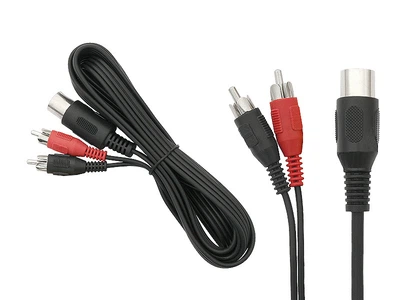 Кабель 5 pin DIN на штекер RCA(тюльпан) стерео довжина 1.2 метри 1495#