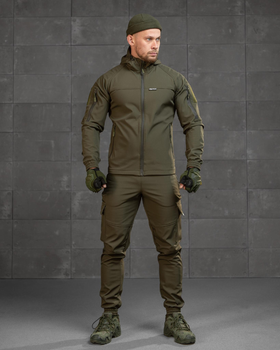 Тактический демисезонный костюм Oblivion SoftShell на флисе XL олива (89821)