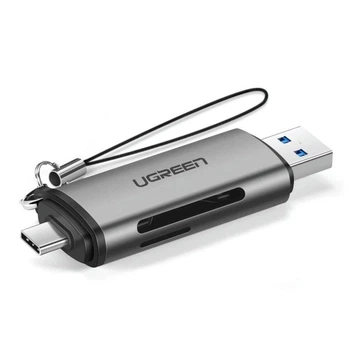 USB Кардрідер UGREEN CM185 UGR-50706 USB-C / USB-A / TF / SD Card Reader, Gray