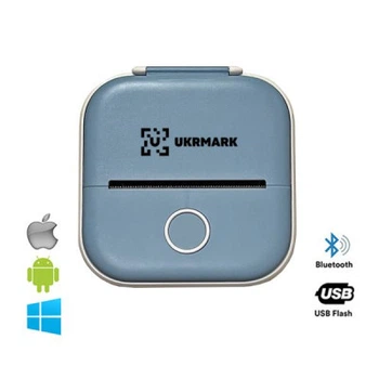 Принтер чеков UKRMARK P02BL Bluetooth, голубой (900936)