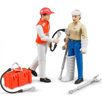 Фигурка Bruder Фигурки врача и пациента с аксессуарами (62710)